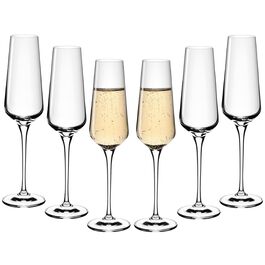Набір келихів для шампанського та шампанського Gerlach 1760 (6 шт, 200 мл) - скляні келихи для вина, сумісності з посудомийною машиною, сучасний дизайн