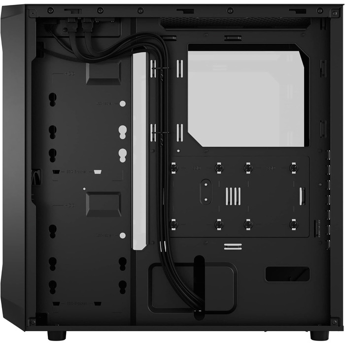 Корпус для ПК Fractal Design Focus 2 Black з темним склом та сітчастою передньою панеллю. В комплекті 2 вентилятори 140 мм. ATX