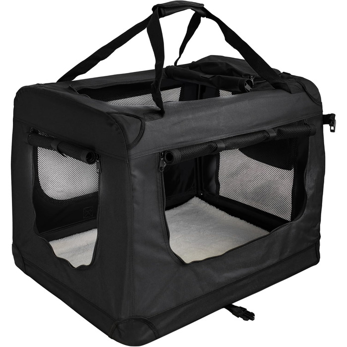 Складана переносна сумка-переноска для собак та котів Petigi (Чорний, L 70x52x51 см)