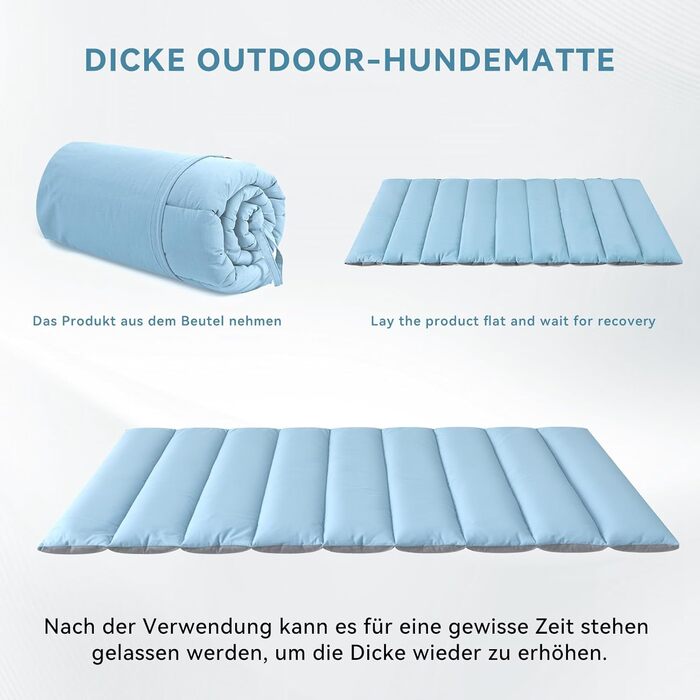 Водонепроникний килимок для собак Western Home: зручний, портативний, 110x68 см (Блакитний)