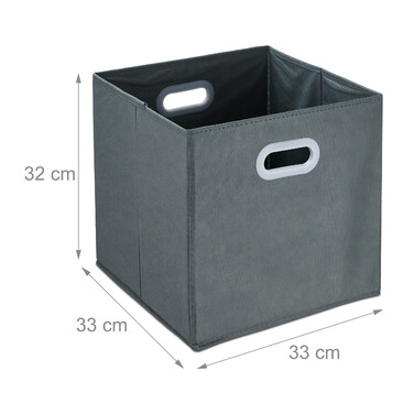 Set of 4 Grey Storage Boxes