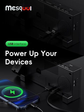 Цифровий будильник з проєктором та великим LED-дисплеєм, Mesqool
