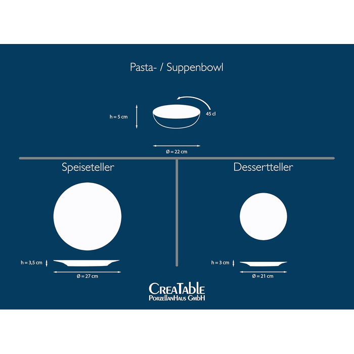 Набір посуду CreaTable HOT GREEN, 16 предметів, серія Kombiservice, кераміка, для посудомийної машини та мікрохвильової печі