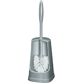 Набір для туалету WENKO Simple Grau: тримач для щітки, пластик, 12.5 x 40 x 12.5 см, сірий