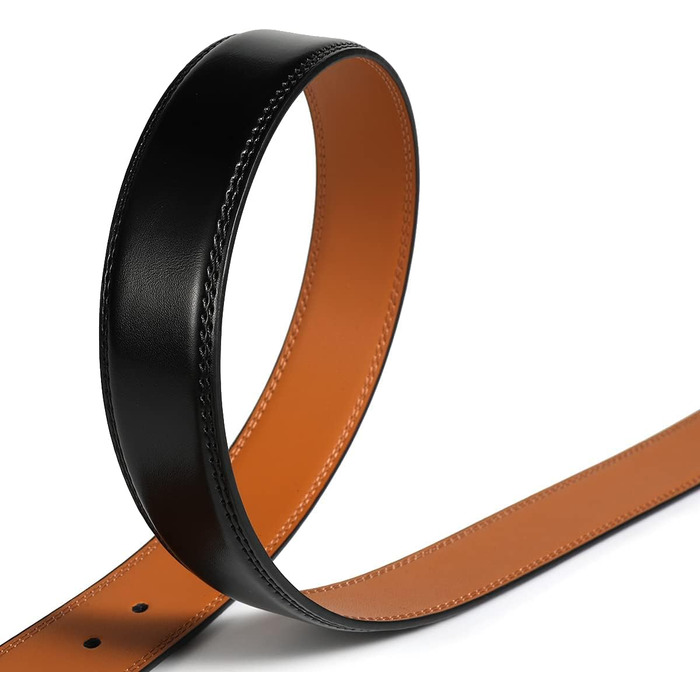 Чоловічий шкіряний ремінь VRLEGEND 35 мм для бізнесу та офіційних заходів, ремінь до костюма, з подарунковою коробкою, чорний, розмір 38W-41W (120 см)