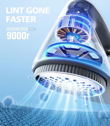 Електричний видалення ворсу POPCHOSE: бездротовий прилад для одягу з 2 лезами, USB-зарядка