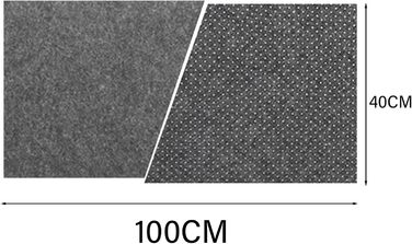 Підкладка під мишу з фетру 60x30 см, велика, для офісу та дому (темно-сірий)