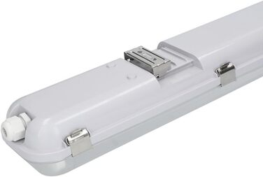 HOFTRONIC LED Damp-Proof Light 150cm 6000K Cold White 60W 10500lm 175lm/W Flicker-Free Linkable T8 Workshop Lamp IP65 Waterproof Basin Light Double for Garage Basement Office