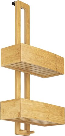 ONVAYA® Shower Shelf - No Drilling Required | Bamboo | Bathroom Shelf for Hanging | Shower Shelf Made of Wood | Hanging Shelf for the Shower