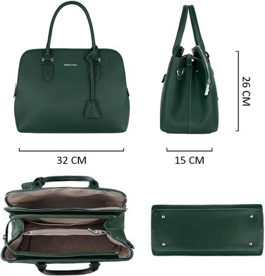 Стильна жіноча сумка-шопер David Jones з PU шкіри - елегантна сумка через плече, зручна для роботи та повсякдення (Зелена)