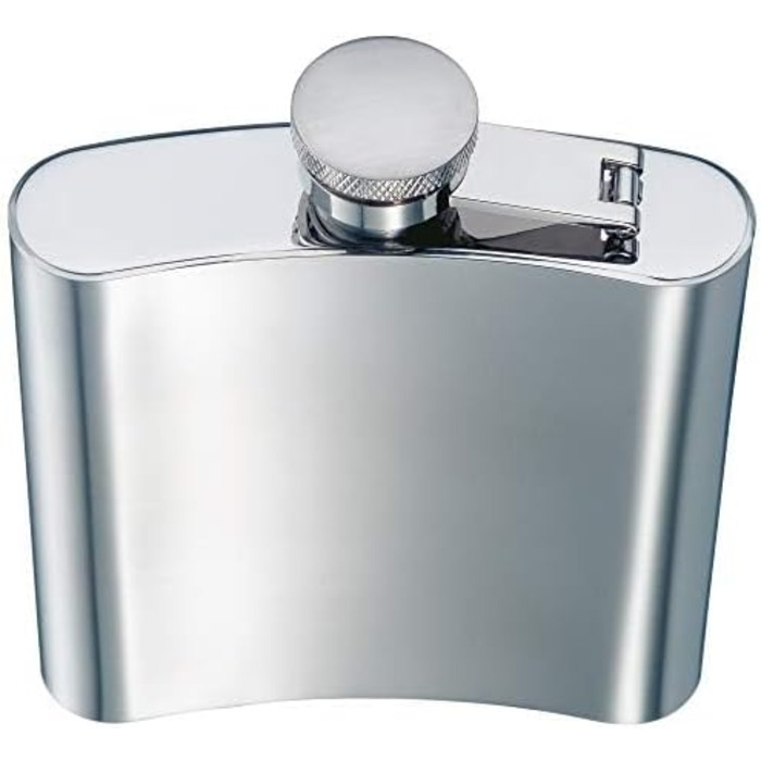 Фляга Manhattan WMF Cromargan® 6-частинна, 200 мл, з воронкою та штампом у шкіряному етолі, без гравіювання