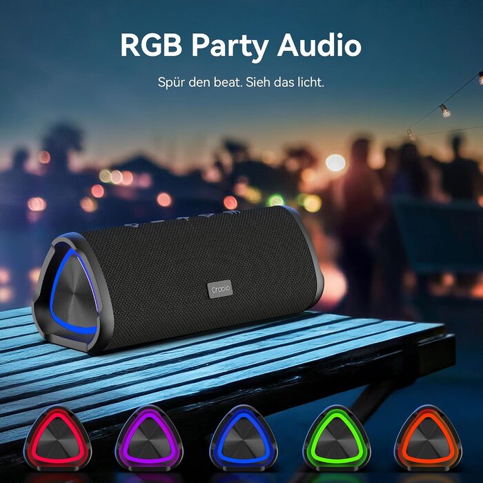 Портативна Bluetooth-колонка Oraolo, бездротова музична система, чорна