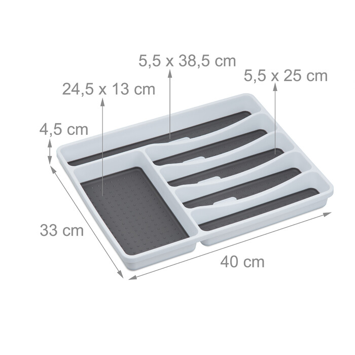 Relaxdays Cutlery Drawer Organizer