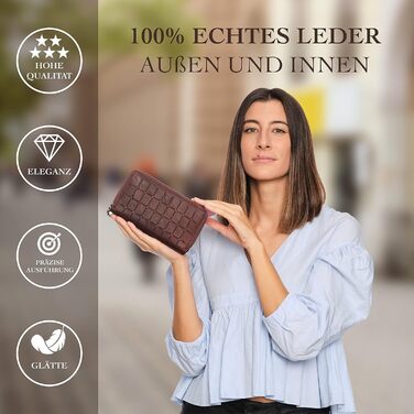 Lavalen® Women's Wallet Large - Leather - Large Women's Wallet - Large Women's Wallet RFID - Large Women's Wallet - Women's Wallet - Women's Leather Wallet - Women's Gift