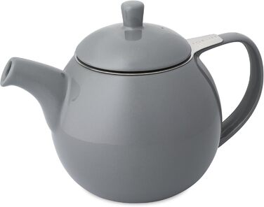FORLIFE Curve Teapot with Infuser, 625 ml 24-Ounce / 710 ml (Gray)