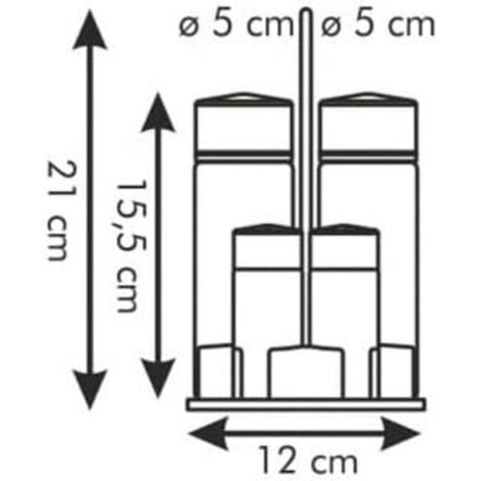 Набір Tescoma для солі, перцю та зубочисток, Menage Set Profi (49.5 x 26.5 x 26 см)
