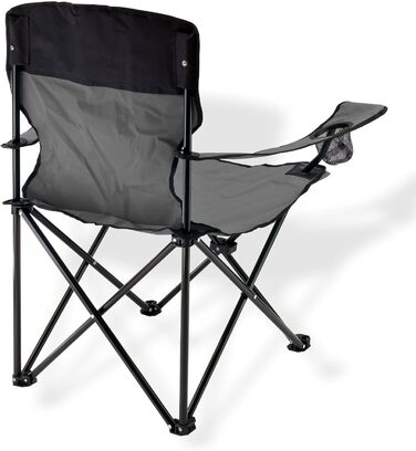 Складний стілець DEMA з високою спинкою сірого кольору