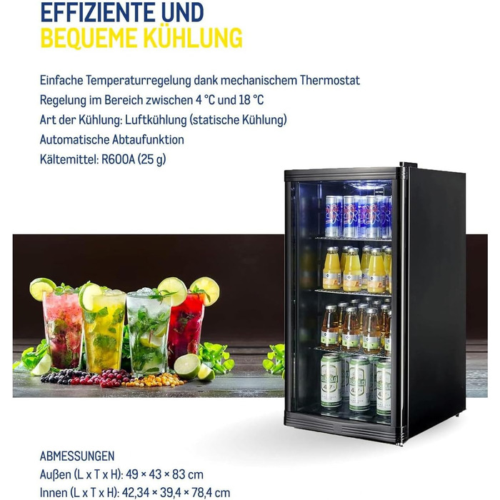 Холодильник для напоїв METRO Professional GSC2125B, 88 л, чорний