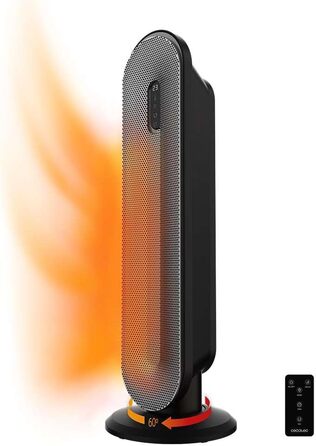 Обігрівач Cecotec ReadyWarm 6250 Ceramic Sky Style: керамічний, 2000 Вт, 3 режими, термостат, осциляція 90°, захист від перекидання та перегріву, 25 м² (пульт ДУ + сенсорна панель)