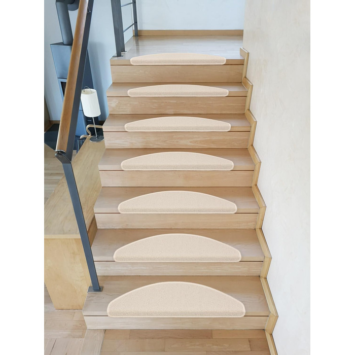 Ступінчасті килимки Kettelservice-Metzker для сходів Ariston, 64/20 см, напівкруглі, кавово-коричневі, 15 шт. Захист сходів, килимок для сходів