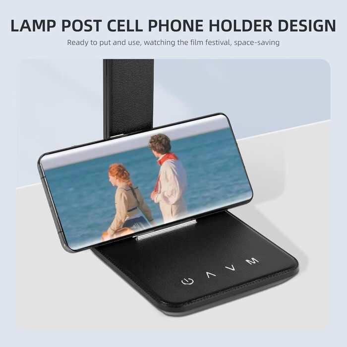 LED лампа настільна диммерна з USB, 5 кольорів та 5 рівнів яскравості, торчкова панель для читання, дитяча, для спальні, офісу, чорна