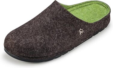 Чоловічі фетрові домашні тапочки ESTRO - теплі зимові тапочки з гумовою підошвою, розмір 41 EU, коричневого кольору
