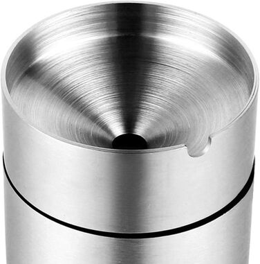 Попільничка Geoyien з нержавіючої сталі для вулиці, авто, саду, офісу – велика, срібна