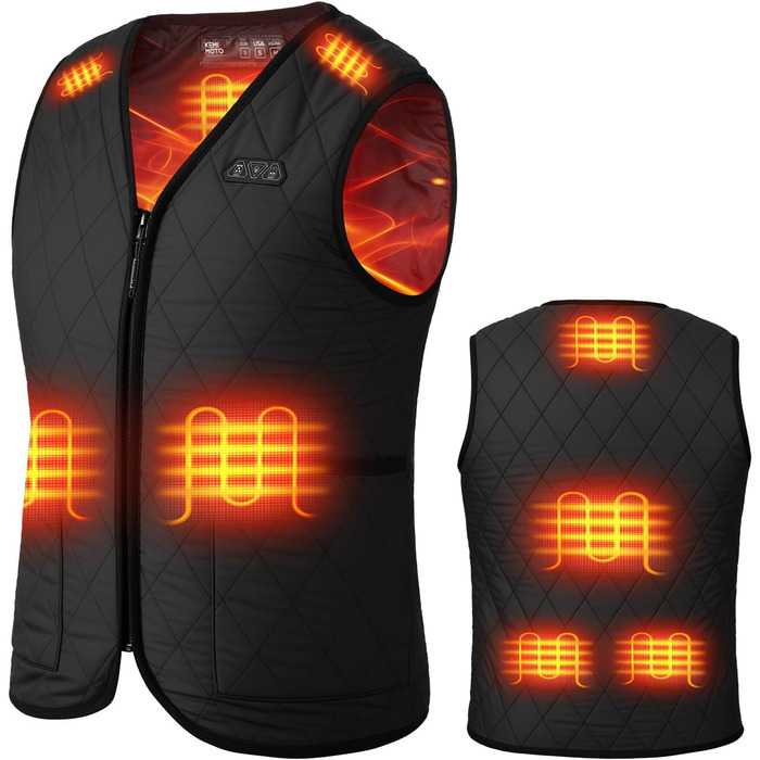 Електрична гріюча жилетка KEMIMOTO для жінок з 8 зонами нагріву, 3 режими, USB, для мотоцикла, відпочинку, катання на лижах, XL
