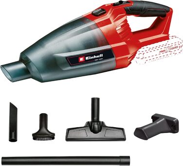 Акумуляторний пилосос ручний Einhell TE-HV 18/06 Li-Solo Power X-Change (18V, 72 мбар, насадки в комплекті, 0.6л, без акумулятора)