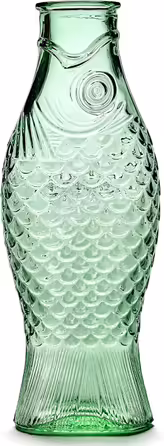 Скляний графин Fish & Fish для айсті без кришки, декантер для вина 0,85 л, пляшка для гарячих і холодних напоїв, кави, води, для холодильника