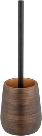 Набір для туалету WENKO Palena: тримач щітки та щітка з змінною насадкою, бронза, 12.5 x 37 см