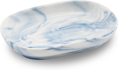 Миска для мила YoHyien з кераміки, антиковзна, блакитна | Мильниця для ванної, душу та кухні