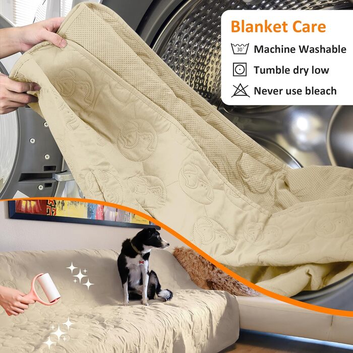 Водонепроникний килимок для собак Pawsee, 150 x 120 см, антиковзаюча підстилка для собак, захисний коврик для дивана, легко миється