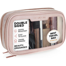 Косметичка Lily England прозора водонепроникна для подорожей та щодня, рожева