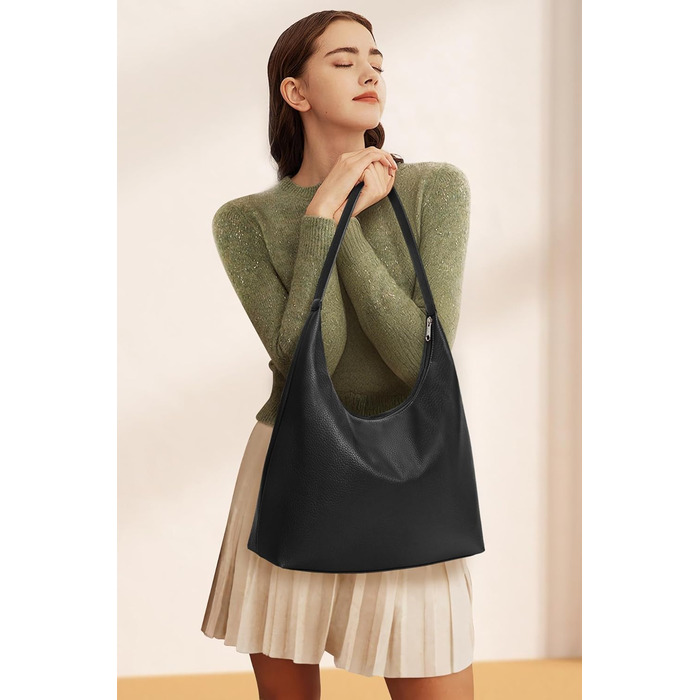 Сумка жіноча KALIDI шопер з PU шкіри, велика, чорна, для роботи, навчання, повсякденна, вінтажний стиль