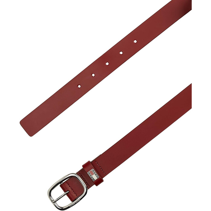 Жіночий шкіряний ремінь Tommy Jeans Oval Red (Rustic Cherry)