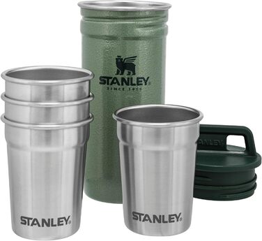 Набір келихів для шотів STANLEY Adventure Nesting 59 мл, зелений (Hammertone) - нержавіюча сталь, без BPA, компактні, для подорожів
