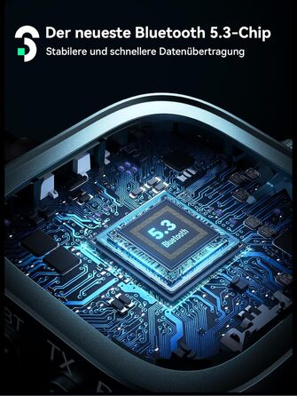 SOOMFON Bluetooth 5.3 Передавач/Приймач 2-в-1: Адаптер для телевізора, фітнесу, навушників (Airpods) з дисплеєм та акумулятором