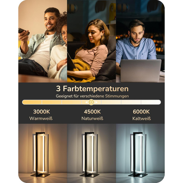 LED настільна лампа EDISHINE з дерева, торкання, регулювання яскравості та функцією пам'яті, 3 колірні температури, 350 люмен, для вітальні, офісу, подарунок (сріблястий)