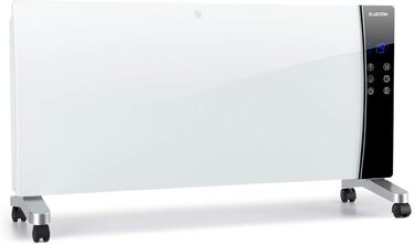 Конвектор Klarstein Lindholm з LED-дисплеєм, керуванням Touch-Panel та пульт дистанційного керування, 1000/2000 Вт, термостат, захист від перегріву, білий