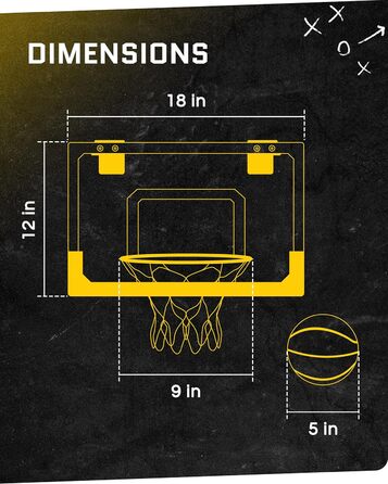 SKLZ Pro Mini баскетбольний кошик - ігровий кошик для дому з м'ячем, SKLZ Pro Mini Hoop