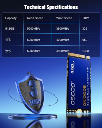 SSD NVMe 1TB M.2 2242 PCIe Gen4x4 – Швидкий внутрішній накопичувач для Mini-PC