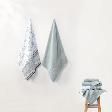 Набір рушників Modern Threads Ophelia Reh: 2 великі, 2 середні, 2 маленькі, сірий, жаккард