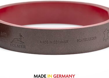 Чоловічий шкіряний ремінь Volmer ATG 01-bur-roma з автоматичною застібкою та регулюванням | Ширина 35 мм, довжина 125 см, колір бордовий