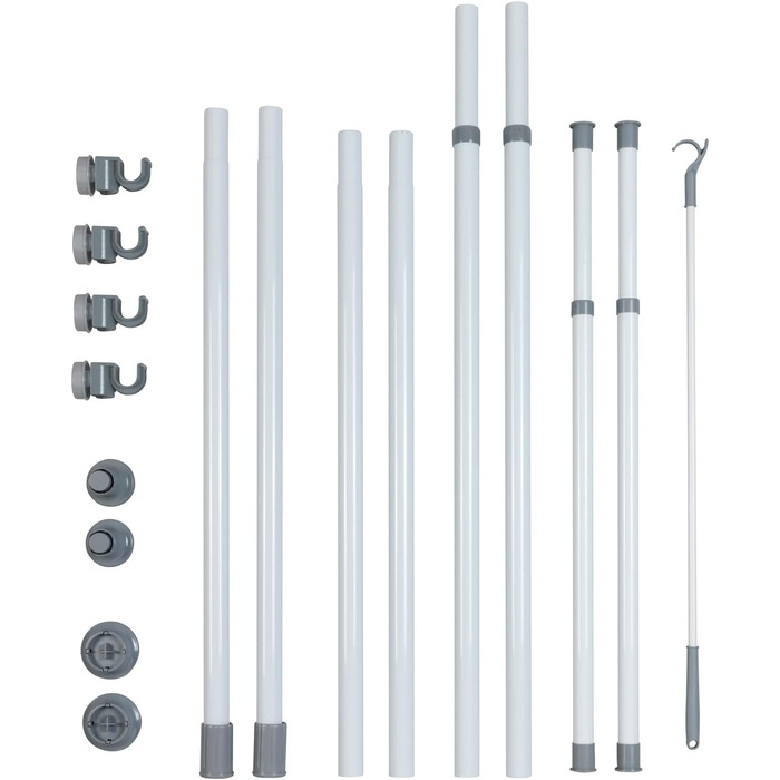 WENKO Telescopic Wardrobe System Hercules Basic (White, Single)