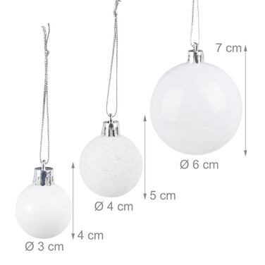 Relaxdays Set of 50 Christmas Baubles