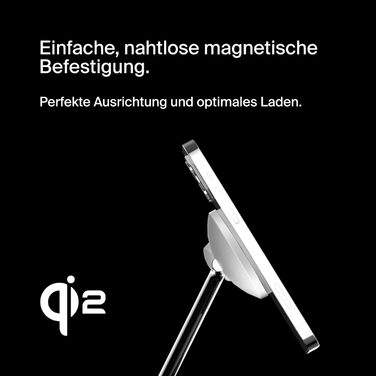 Belkin BoostCharge Pro 3-в-1 MagSafe Бездротове зарядне пристрої для iPhone 13, Apple Watch та AirPods (15W, білий, сумісний з MagSafe/Qi2)