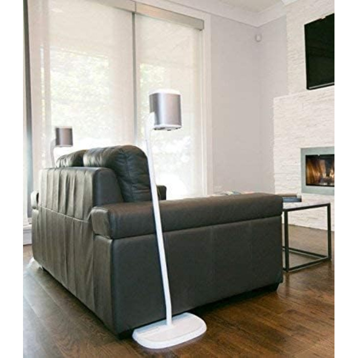 Стійка GT STUDIO для SONOS One, One SL, Play:1, Play:3. Преміум дизайн, приховане кабельне підключення, важка основа (пара, білий)