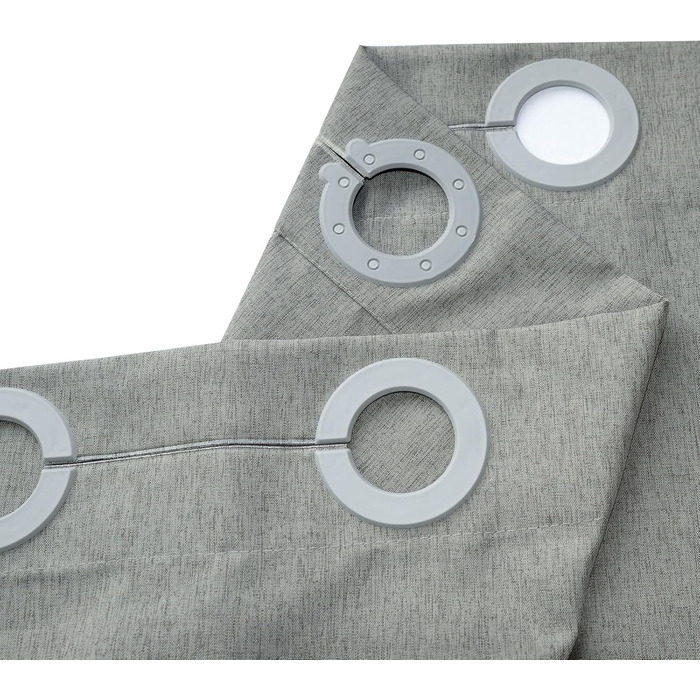 Штора для душу YISURE без гачків, льон вигляд, водонепроникна, 120x200 см, сіра. Текстильна штора для ванної кімнати, машинне прання