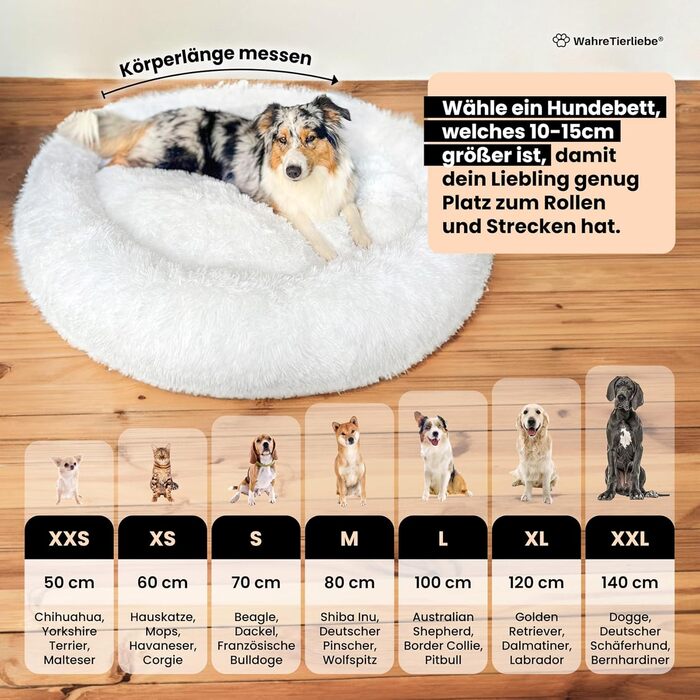 Кругле ліжко для собак Donut - Оригінал - Миється [L, 100см, сірий] М'яке ліжко для собак, корзина для собак, ліжко з плюшу для великих, середніх та маленьких собак. Сірий колір, розмір L - 100см